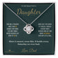 I Can Fix Anything But Time - Love Knot Necklace for Daughter