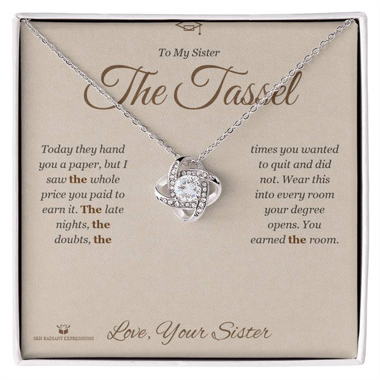 The Tassel - Love Knot Necklace for Sister - personalized keepsake gift from SKH Radiant Expressions