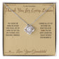 Thank You for Every Lesson - Love Knot Necklace for Grandmother