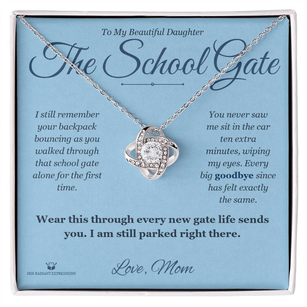 The School Gate - Love Knot Necklace for Daughter - personalized keepsake gift from SKH Radiant Expressions