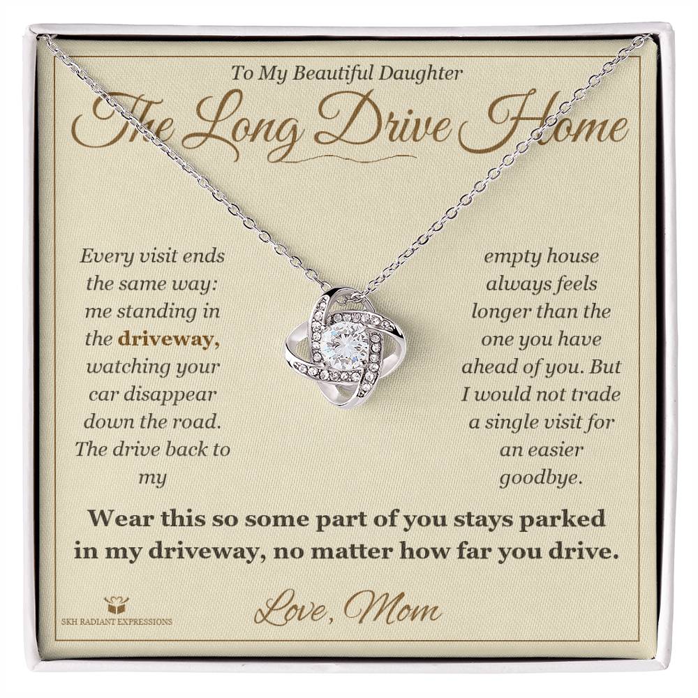 The Long Drive Home - Love Knot Necklace for Daughter - personalized keepsake gift from SKH Radiant Expressions
