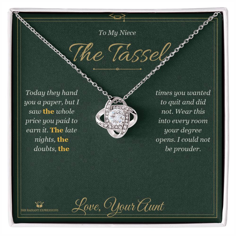 The Tassel - Love Knot Necklace for Niece - personalized keepsake gift from SKH Radiant Expressions