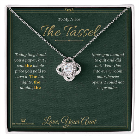 The Tassel - Love Knot Necklace for Niece - personalized keepsake gift from SKH Radiant Expressions