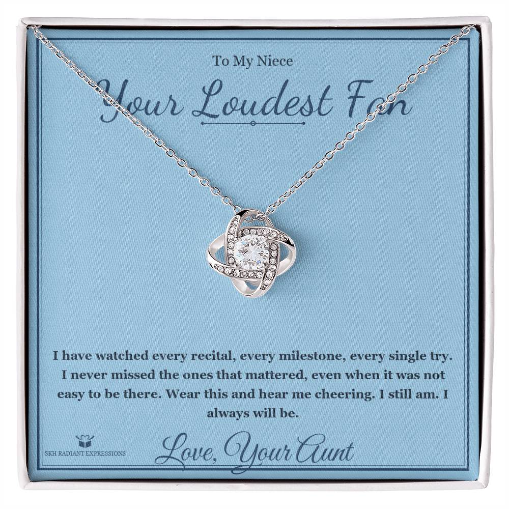 Your Loudest Fan - Love Knot Necklace for Niece