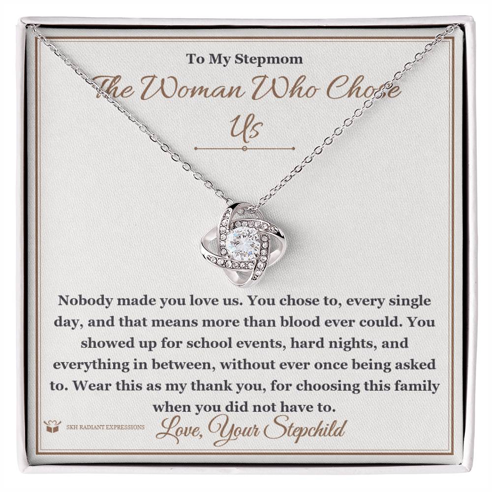 The Woman Who Chose Us - Love Knot Necklace for Stepmom