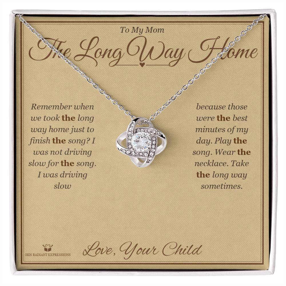 The Long Way Home - Love Knot Necklace for Mom - personalized keepsake gift from SKH Radiant Expressions