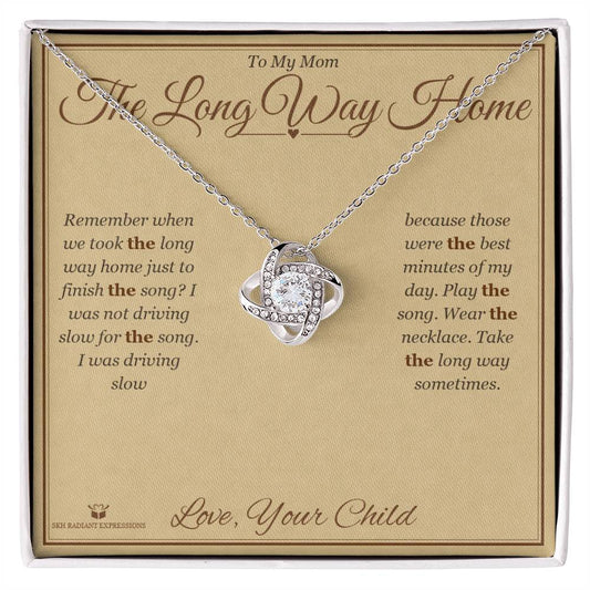 The Long Way Home - Love Knot Necklace for Mom - personalized keepsake gift from SKH Radiant Expressions