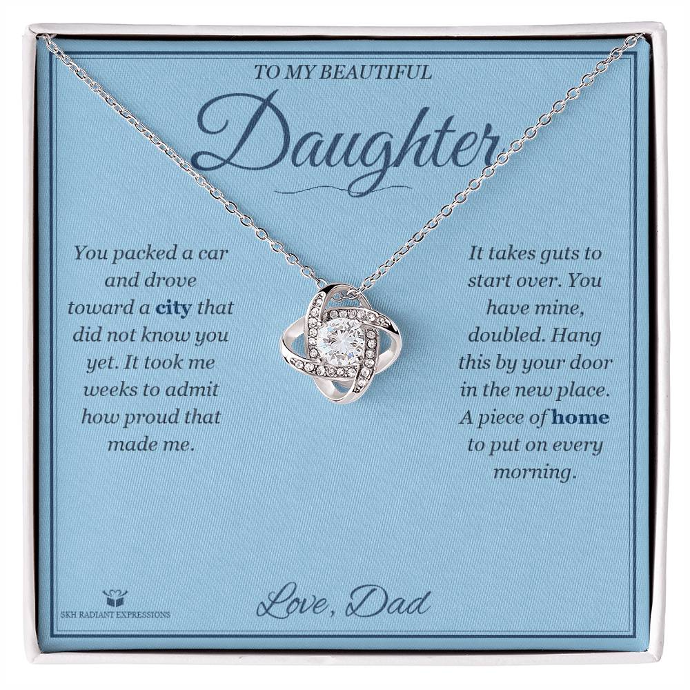Brave New City - Love Knot Necklace for Daughter - personalized keepsake gift from SKH Radiant Expressions