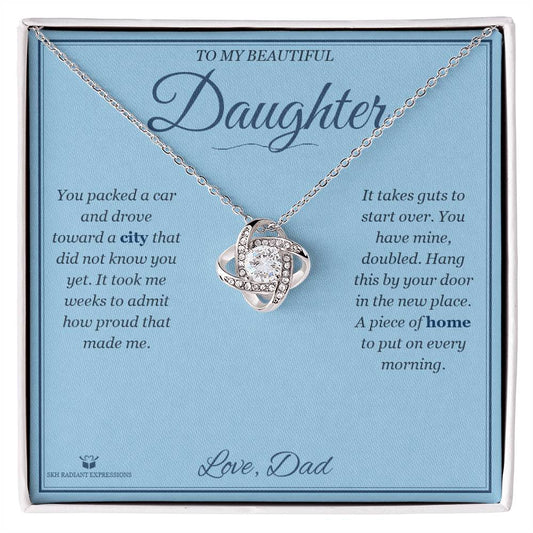 Brave New City - Love Knot Necklace for Daughter - personalized keepsake gift from SKH Radiant Expressions
