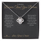 Braver Than You Believe - Love Knot Necklace for Mom - personalized keepsake gift from SKH Radiant Expressions