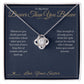 Braver Than You Believe - Love Knot Necklace for Sister - personalized keepsake gift from SKH Radiant Expressions