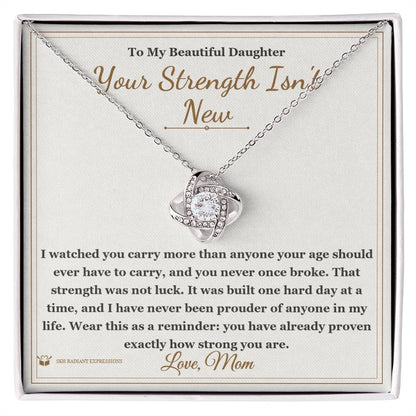 Custom name-personalized Love Knot Necklace gift for daughter