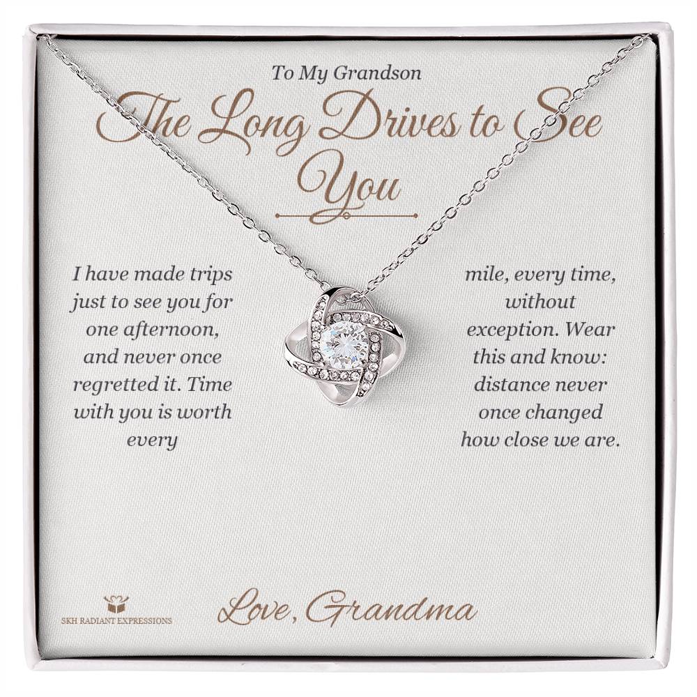 The Long Drives to See You - Love Knot Necklace for Grandson