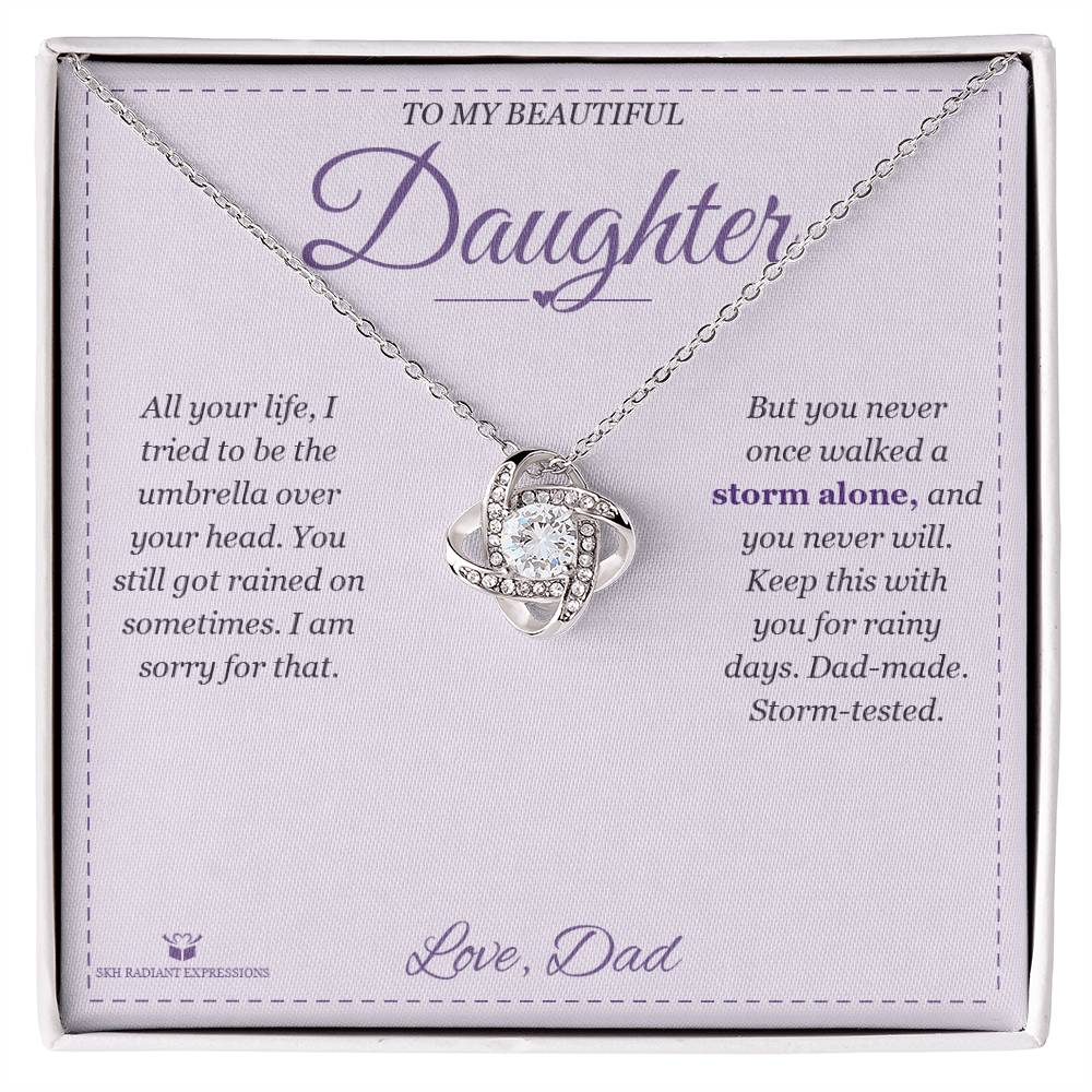 Your Umbrella - Love Knot Necklace for Daughter - personalized keepsake gift from SKH Radiant Expressions
