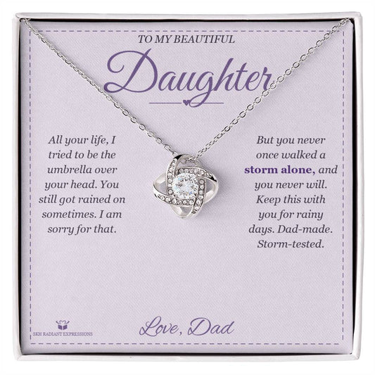 Your Umbrella - Love Knot Necklace for Daughter - personalized keepsake gift from SKH Radiant Expressions