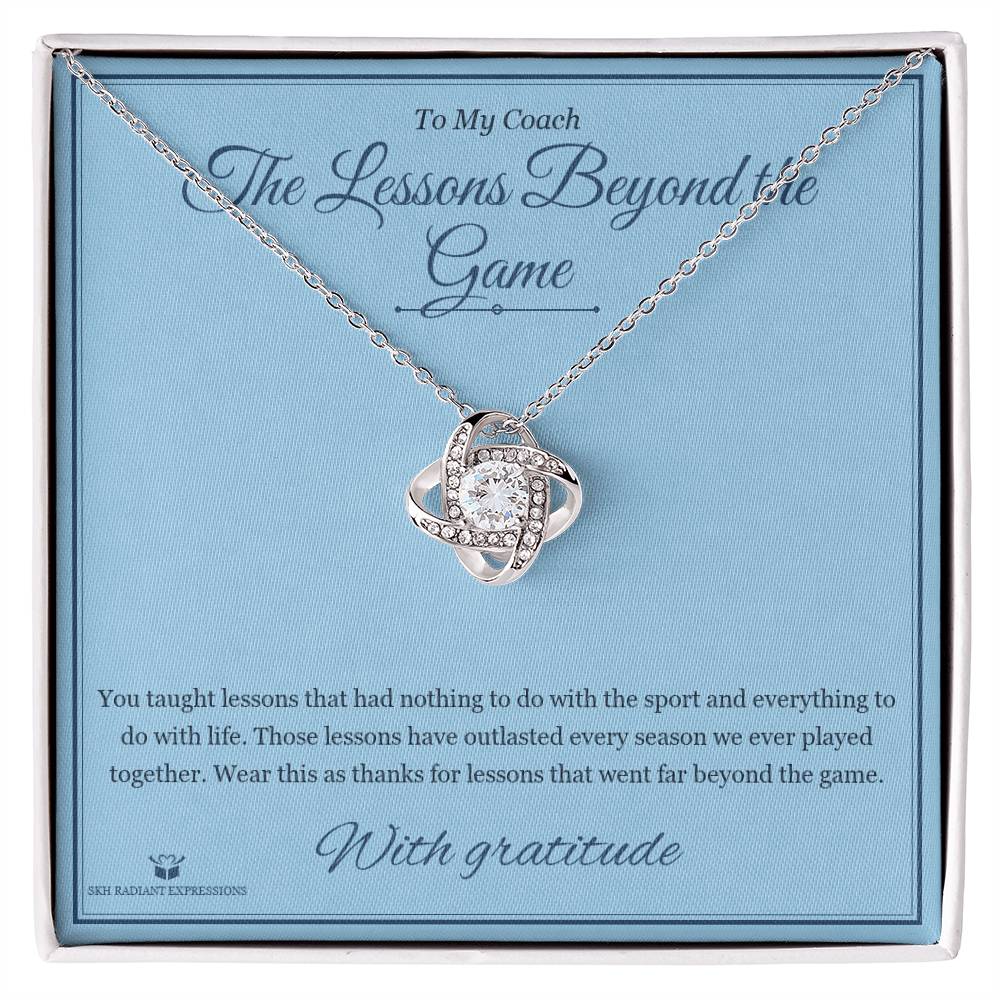 The Lessons Beyond the Game - Love Knot Necklace for Coach