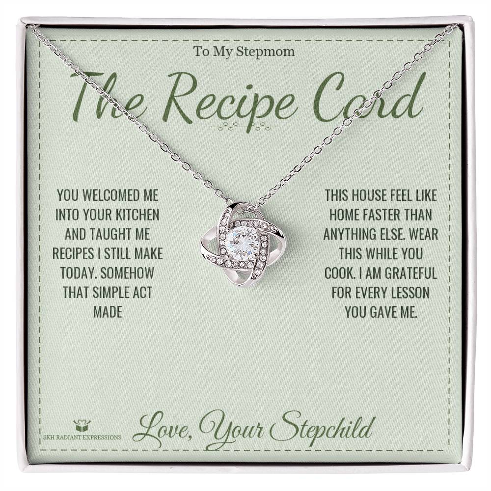 The Recipe Card - Love Knot Necklace for Stepmom