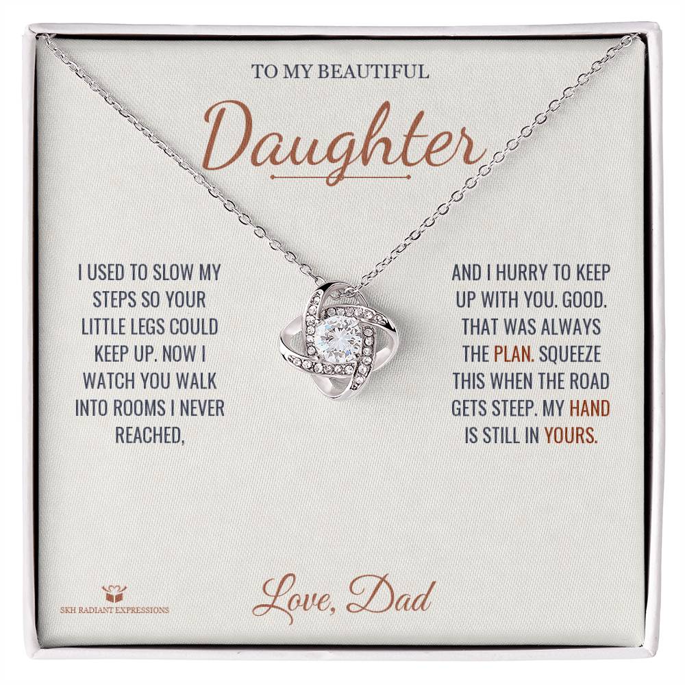 The Hand I Held - Love Knot Necklace for Daughter