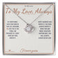 To My Love, Always - Love Knot Necklace for Partner