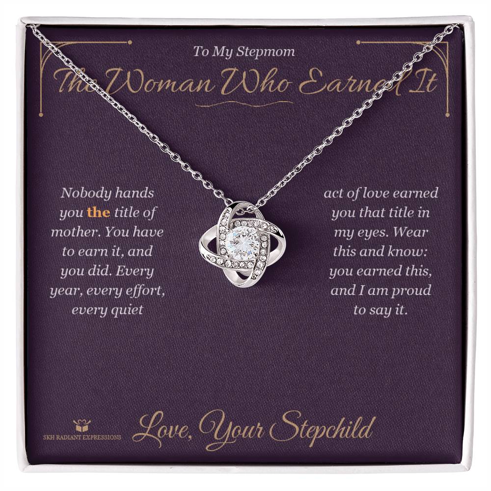 The Woman Who Earned It - Love Knot Necklace for Stepmom