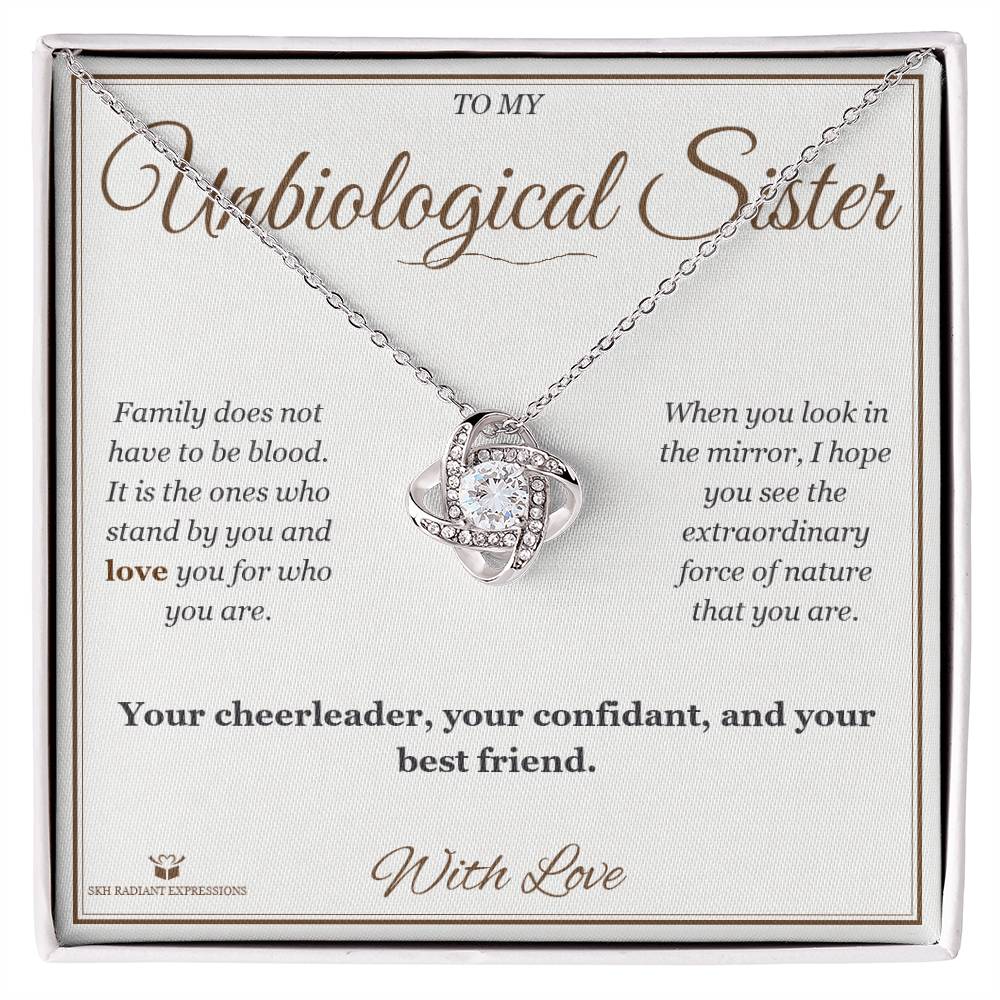 A Bond Beyond Blood - Love Knot Necklace for Sister