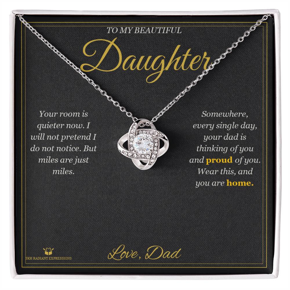 The Miles Between Us - Love Knot Necklace for Daughter