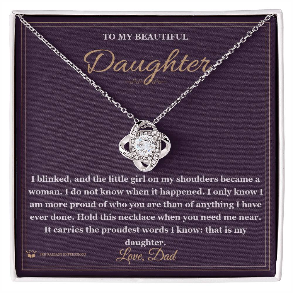 A Woman Now - Love Knot Necklace for Daughter