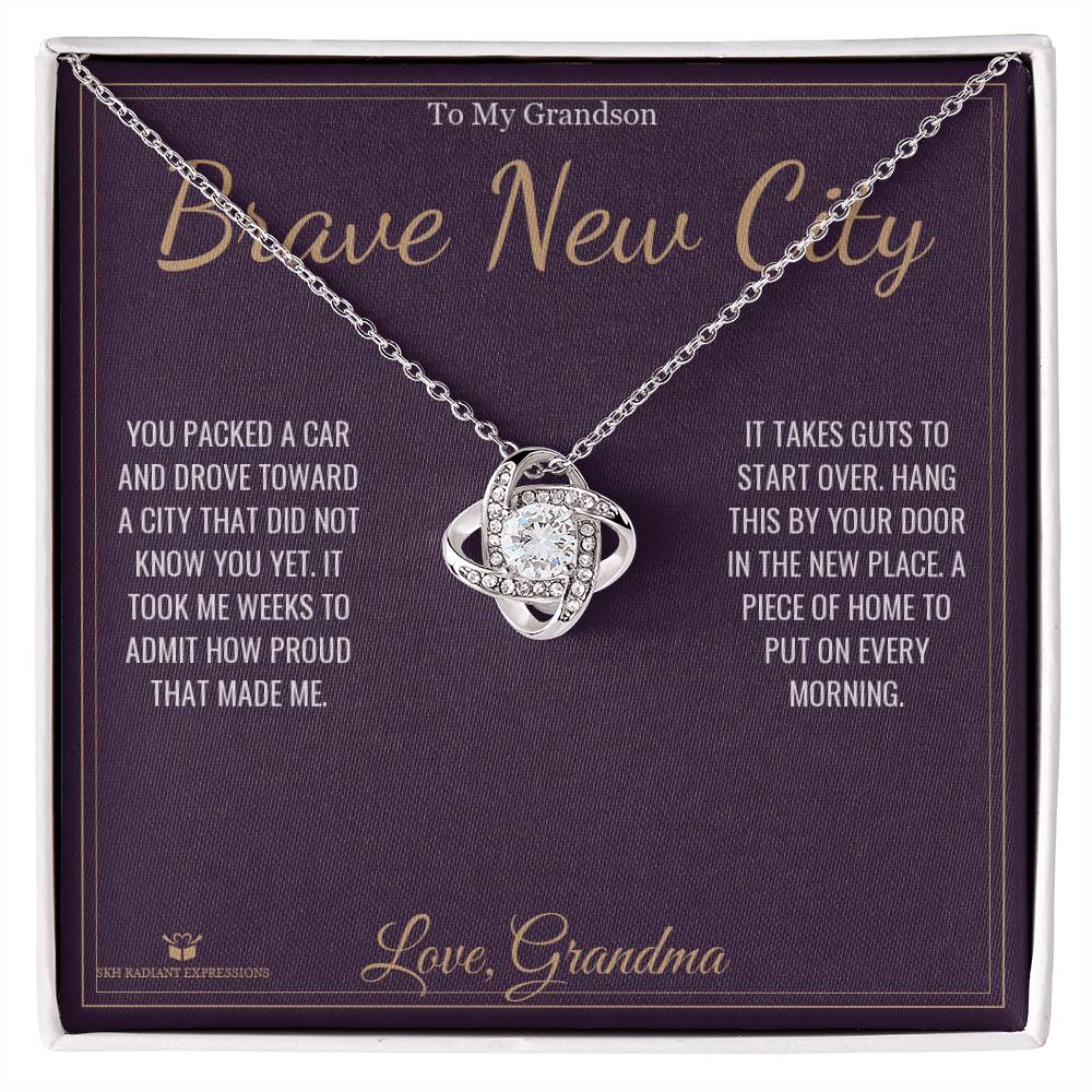 Brave New City - Love Knot Necklace for Grandson - personalized keepsake gift from SKH Radiant Expressions