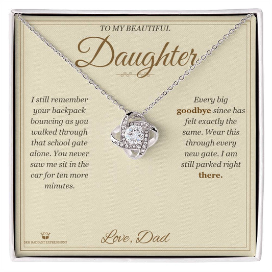 The School Gate - Love Knot Necklace for Daughter - personalized keepsake gift from SKH Radiant Expressions