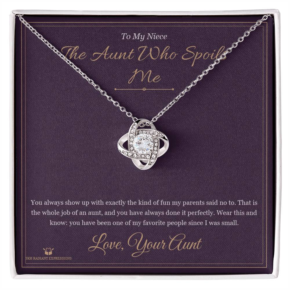 The Aunt Who Spoils Me - Love Knot Necklace for Niece