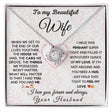 Personalized Love Knot Necklace for wife