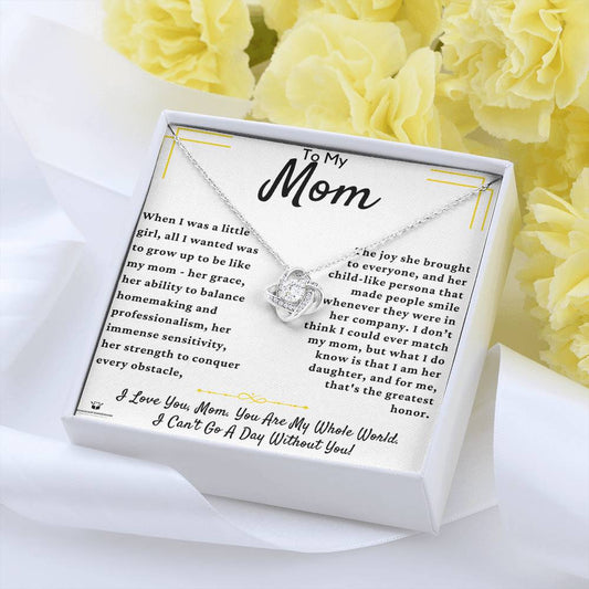 My Mother's Legacy: A Daughter's Tribute - Love Knot Necklace