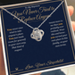 You Never Tried to Replace Anyone - Love Knot Necklace for Stepmom