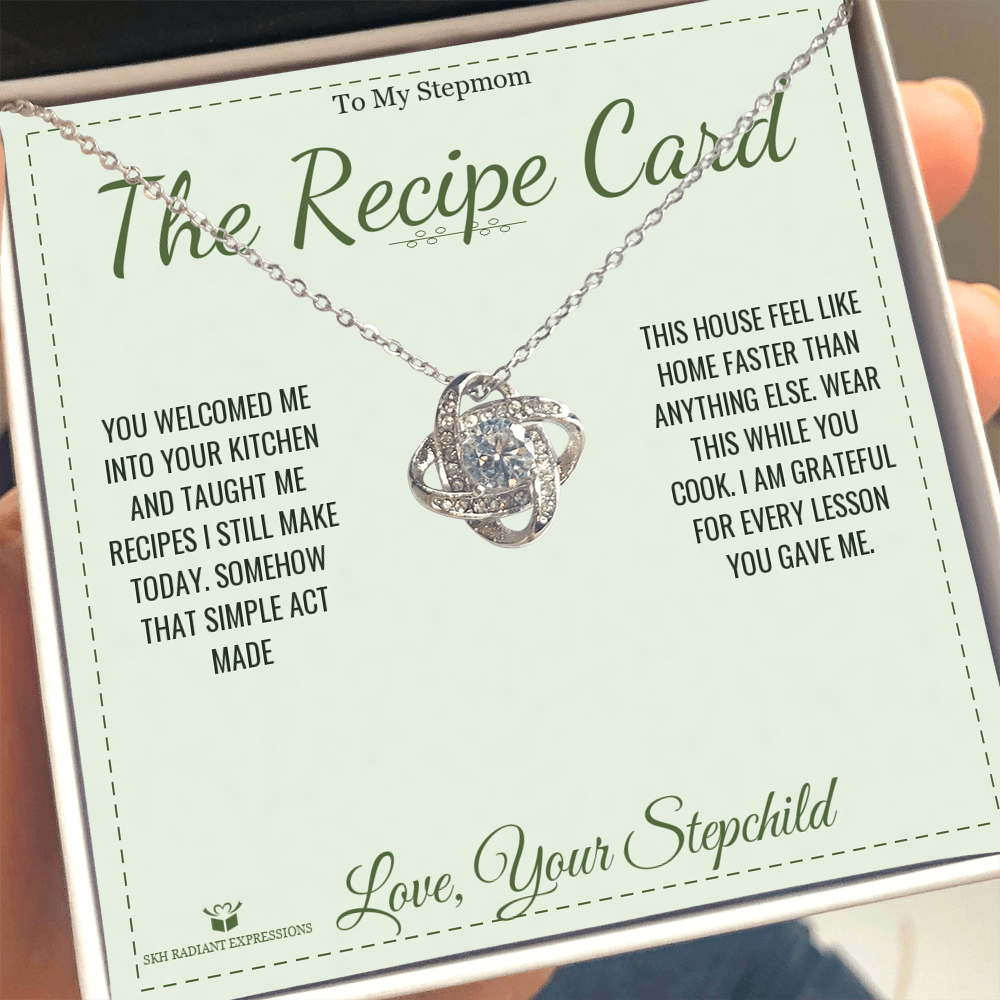 The Recipe Card - Love Knot Necklace for Stepmom