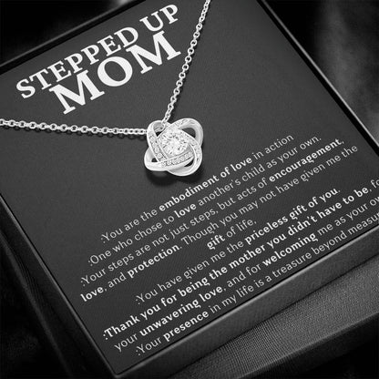 Engraved Love Knot Necklace with message for them