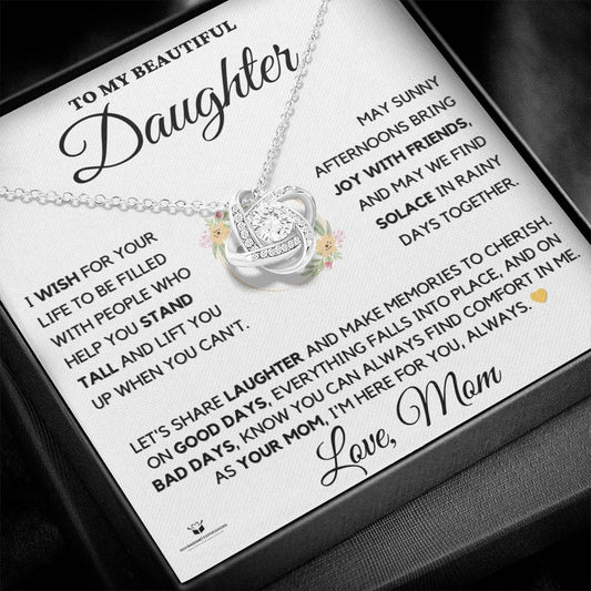 To My Beautiful Daughter - Wishes from a Mother's Heart - LN Necklace