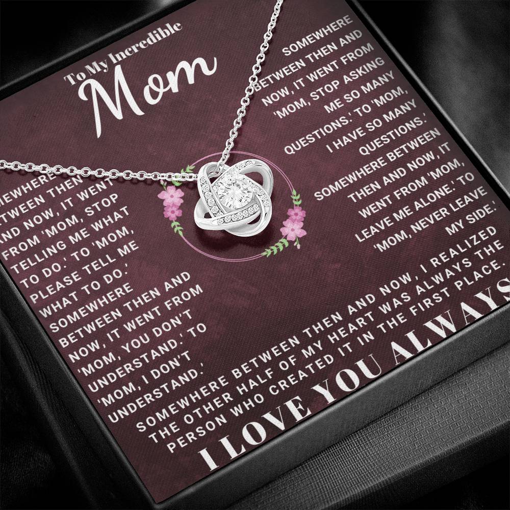 From Then to Now: Celebrating the Bond with Mom - Love Knot Necklace