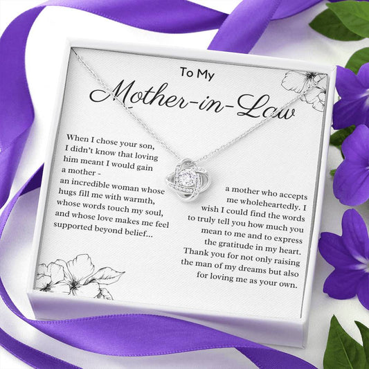 To MY Mother-In-Law - Beyond Expectations: A Journey of Love and Acceptance - Love Knot Necklace