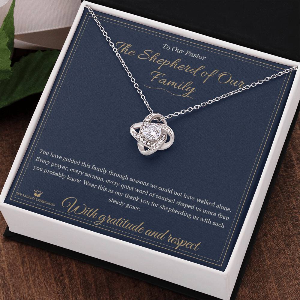 The Shepherd of Our Family - Love Knot Necklace for Pastor