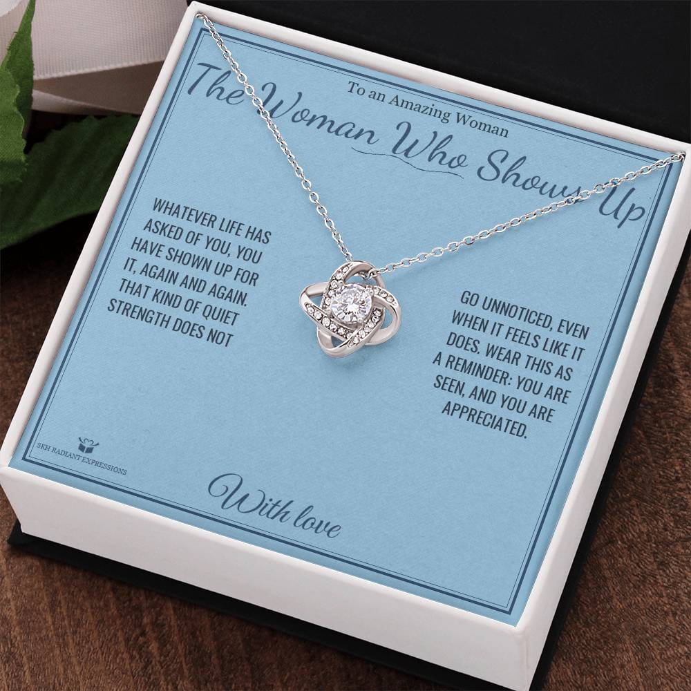 The Woman Who Shows Up - Love Knot Necklace for Her