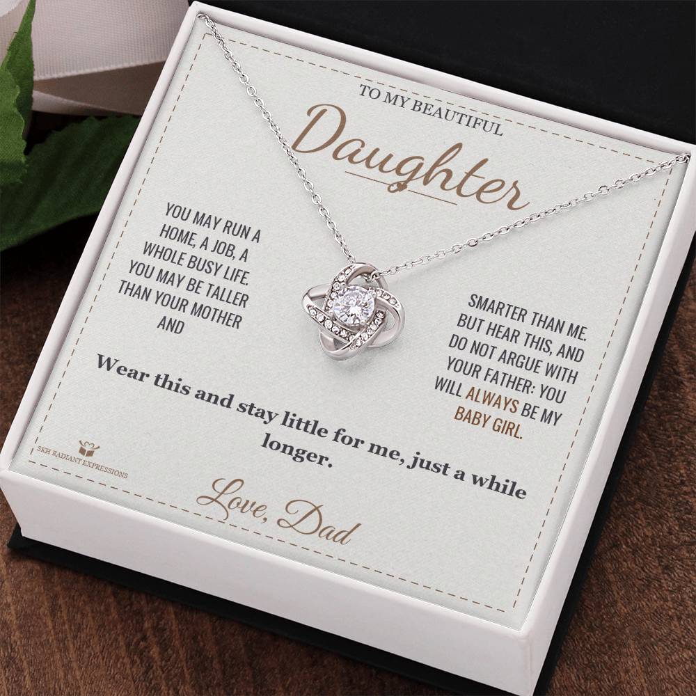 Always My Baby - Love Knot Necklace for Daughter