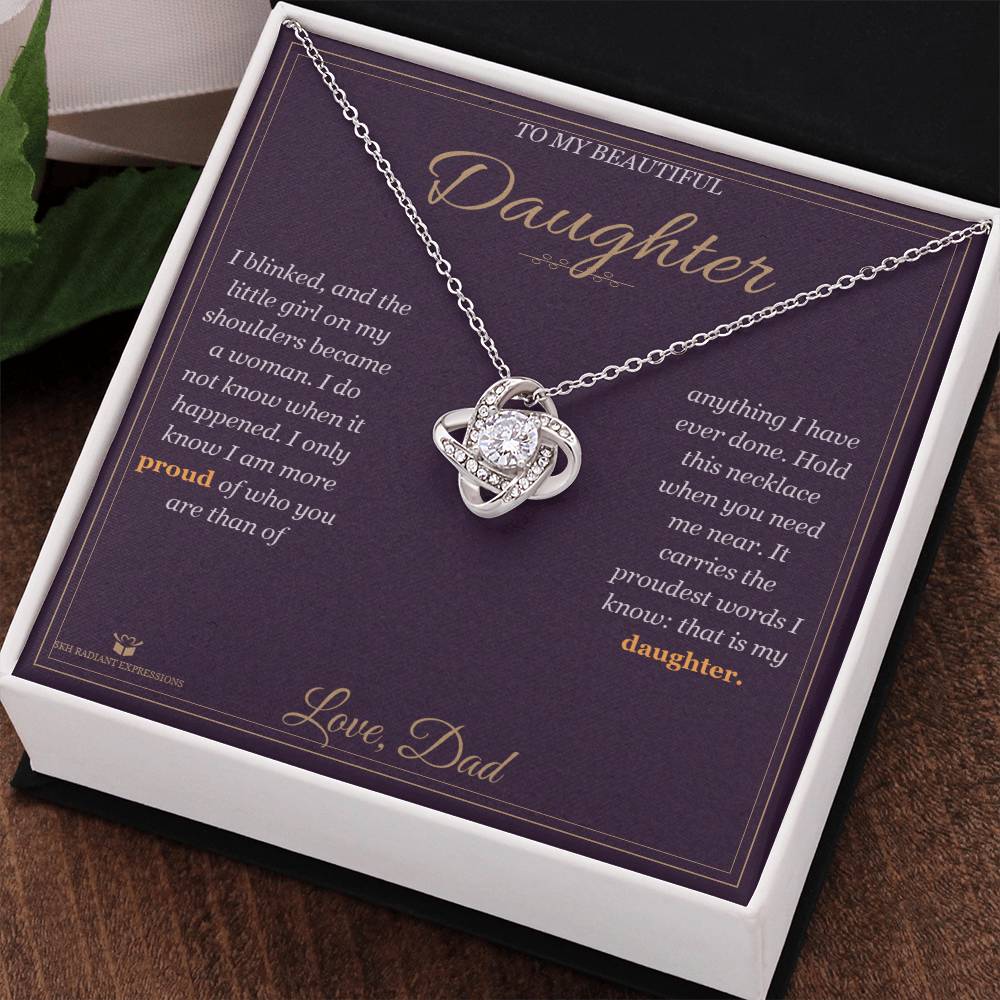 A Woman Now - Love Knot Necklace for Daughter