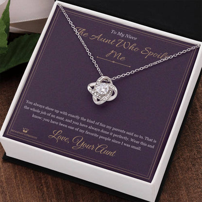 The Aunt Who Spoils Me - Love Knot Necklace for Niece