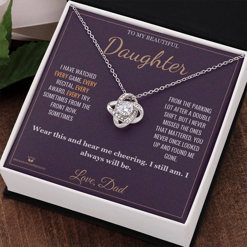 Your Loudest Fan - Love Knot Necklace for Daughter