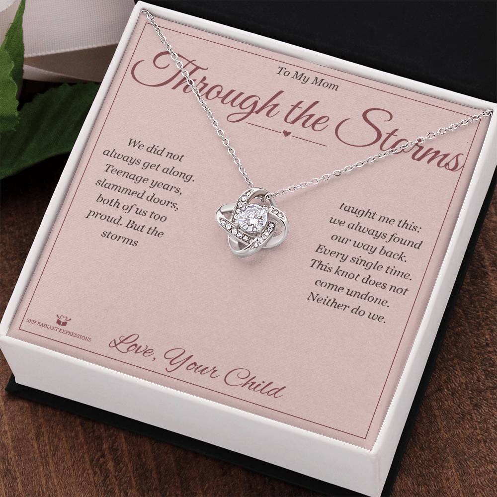 Through the Storms - Love Knot Necklace for Mom