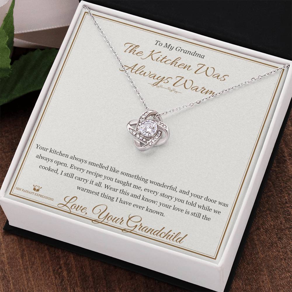 The Kitchen Was Always Warm - Love Knot Necklace for Grandmother