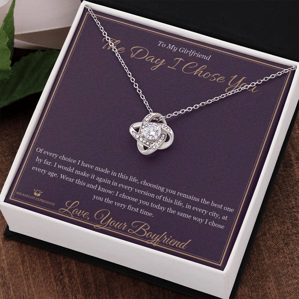 The Day I Chose You - Love Knot Necklace for Girlfriend