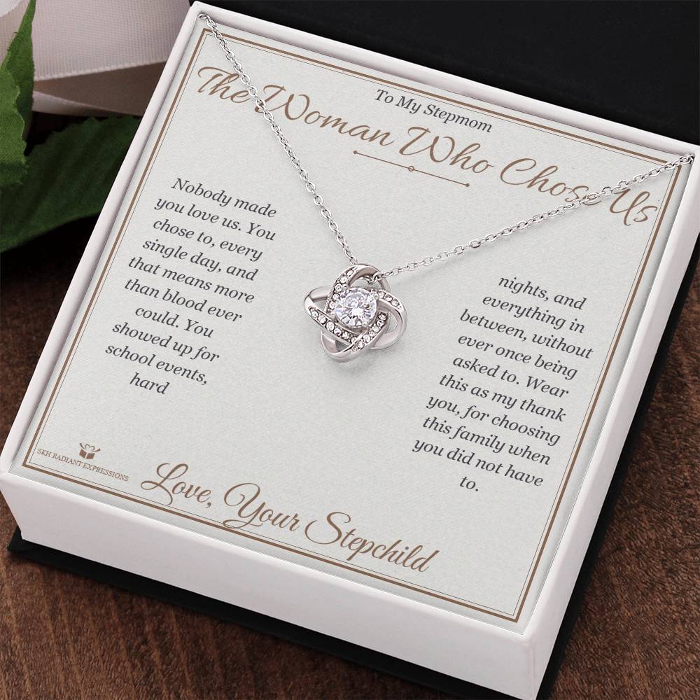 The Woman Who Chose Us - Love Knot Necklace for Stepmom
