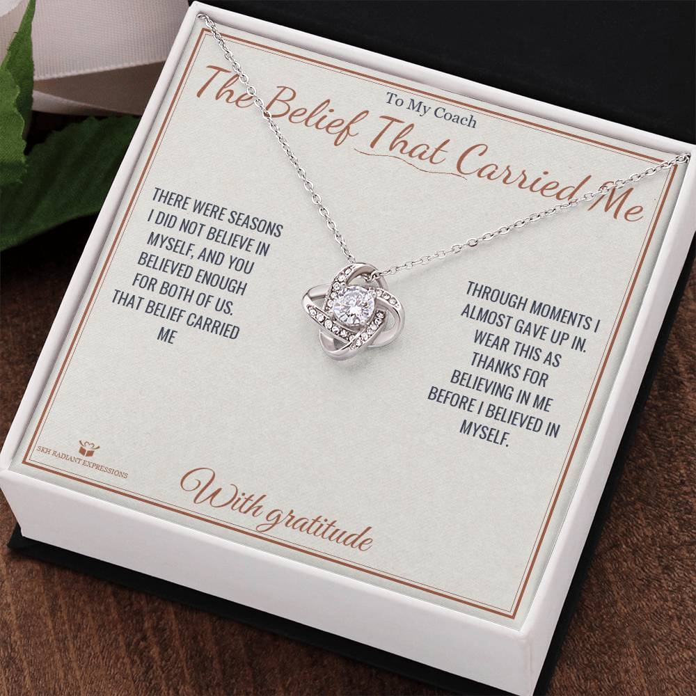 The Belief That Carried Me - Love Knot Necklace for Coach