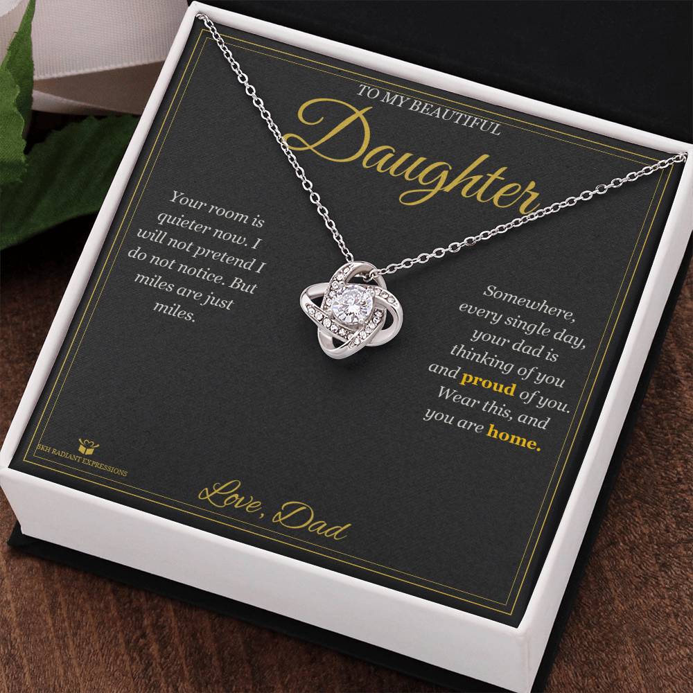 The Miles Between Us - Love Knot Necklace for Daughter